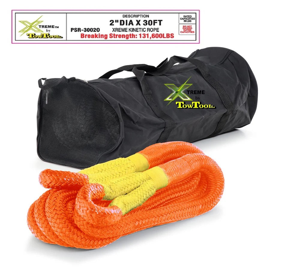2" x 30ft  Xtreme Industrial Kinetic Recovery rope